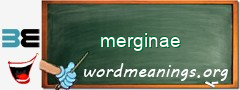 WordMeaning blackboard for merginae